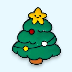 クリスマスツリー クリスマス星 クリスマス ピン ピンバッジ バッジ ポスト投函