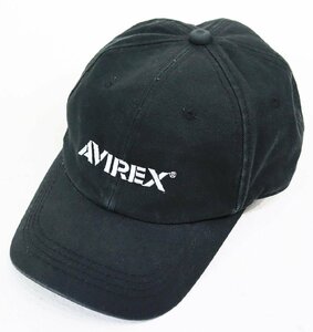 AVIREX (アヴィレックス) Logo Cotton Cap / ロゴ刺繍 コットンキャップ ブラック size 57~59cm