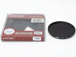 赤外線フィルター ZOMEI IR720nm 62mm径　インフラレッドフィルター　赤外線透過　Infrared IR Filter 