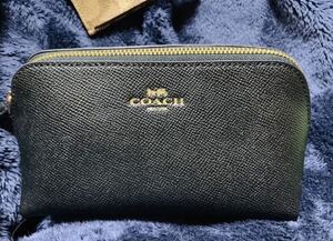 最終値下げ 新品 コーチ ポーチ アウトレット COACH F57857 IMBLK ポーチ ブラック coach 2018 アウトレット品