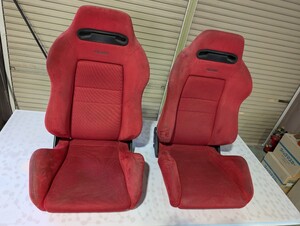 ホンダ純正レカロシート　左右セット　２脚セット RECARO　 インテグラ　 シビック純正？　赤 レッド