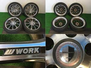 19インチ 社外アルミ ホイール タイヤ 4本セット WORK ワーク SCHWERT シュバート 19×8J PCD 100-5H 5穴 225/40R19