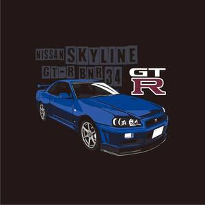 正規品■日産　スカイライン GT-R BNR34　■Tシャツ　Mサイズ　■ダブルフォーカス