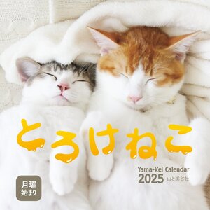 カレンダー2025 とろけねこ（月めくり/卓上・リング） (ヤマケイカレンダー2025)