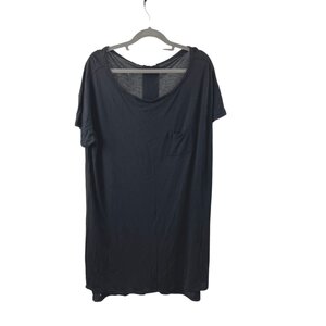 A479■T by Alexander Wang アレキサンダーワン■Tシャツ　カットソー　半袖■ブラック　サイズL