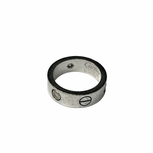 カルティエ Cartier LOVE Ring ラブリング 750 ホワイトゴールド 指輪 48 8号 シルバーカラー レディース