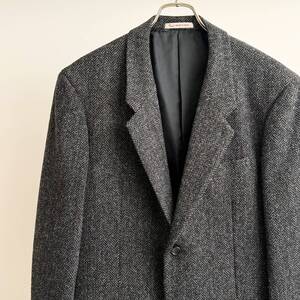 希少《 Dead / Papas × Harris Tweed 》デッド 2000s【 PAPAS パパス ハリスツイード ヘリンボーン ウール 2B ジャケット M 日本製 】