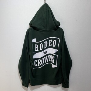 ロデオ　クラウン/RODEO　CROWNS　パーカー　メンズ　フリーサイズ　緑／グリーン 　ビッグロゴ　人気モデル　K2773