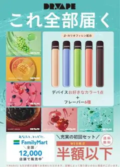 DR.VAPE3 電子タバコ 本体とカートリッジ5個セット