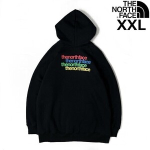 1円～!売切!【正規新品】THE NORTH FACE◆W GRAPHIC INJECTION HOODIE パーカー US限定 大きいサイズ 裏起毛 男女兼用(XXL)黒 181130-10