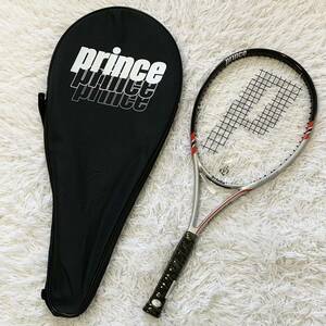 未使用 Prince POWER LINE PROⅡプリンス テニス ラケット パワーラインプロⅡ シルバー×黒×赤 ケース有り スカッシュ スポーツ