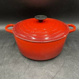 LE CREUSET/ル・クルーゼ 両手鍋 24cm レッド キッチン