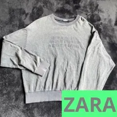 ZARA レディース　トレーナー　ピグメント　ロゴトレーナー　オーバーサイズ