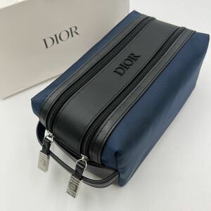 【未使用箱付】DIOR ディオール セカンドバック メンズ レディース ハンドバッグ クラッチバッグ ポーチ 1円〜 ネイビー 極美品