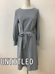 アンタイトル (UNTITLED) 白黒千鳥格子 ストレッチワンピース 美品 サイズ2