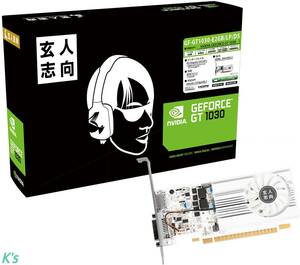 GDDR5 2GB HDMI *1/DVI *1 玄人志向 NVIDIA GeForce GT 1030 搭載 グラフィックボード 2GB シングルファンモデル GF-GT1030-E2GB/LP/D5