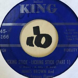 試聴 JAMES BROWN AND THE FAMOUS FLAMES LICKING STICK - LICKING STICK PT1 PT2 両面EX+ 