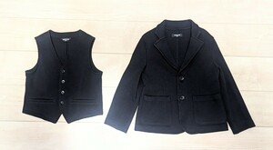  【COMME CA ISM】男の子用120A、ジャケット+ベスト、セット売り