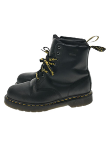 Dr.Martens◆ブーツ/UK8/BLK/レザー/ロゴシューレス/8ホール