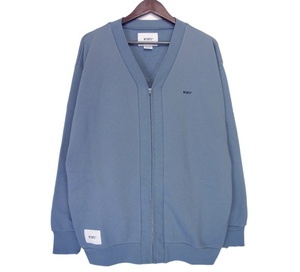 ダブルタップス WTAPS 20SS 【 CLUB CARDIGAN COPO ZIP 201ATDT CSM33 】 ロゴ ハーフ ジップ スウェット カーディガン　w22033