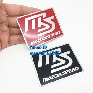 MAZDASPEED MS メタルエンブレム レッド又はブラック マツダ スピード バッジ ステッカー