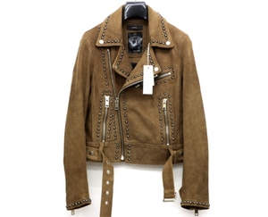 ▼新品▼DIESEL ディーゼル スタッズ レザーライダースジャケット▼XSサイズ▼144,720円▼