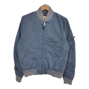 ALPHA INDUSTRIES アルファ インダストリーズ ナイロン フライトジャケット ネイビー (メンズ L) 中古 古着 S5550