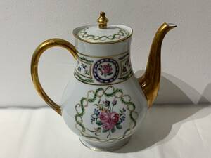 Haviland LIMOGES FRANCE　ティーポット　薔薇柄　洋食器　K92