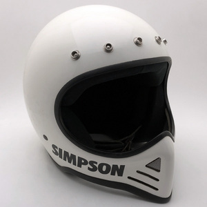 送料無料 SIMPSON M52 WHITE 59cm/白シンプソンビンテージヘルメットオフロードフルフェイスモトクロvmxm50madmaxモトスターmoto3star70s