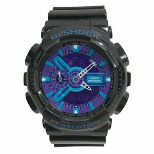 24-1603 【電池交換済み】 カシオ G-SHOCK GA-110HC-1AJF ハイパーカラーズ クォーツ 電池式 腕時計 ジーショック 黒 紫 メンズ