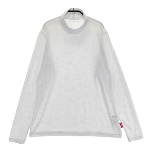 marie claire sport マリクレール スポール ハイネック長袖Tシャツ 総柄 ホワイト系 LL [240101223118] ゴルフウェア レディース