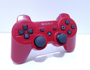 動作品 PS3 コントローラ ソニー純正 プレイステーション DUALSHOCK3 Red 赤プレステ CECHZC2J A1 コントローラ 希少品 (A-6)