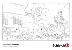 おもちゃショー Schleich シュライヒ ぬりえ(ぬり絵、塗り絵)