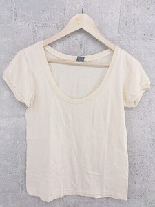 ◇ Goodwear グッドウェア USA製 半袖 Tシャツ カットソー サイズS ベージュ系 レディース