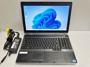 A007/中古品/DELL E6530 ノートパソコン/Core i7-3540M 3.0GHz 16GB 新品SSD512G DVDマルチ/win11 64bit/15.6インチ/カバー破損