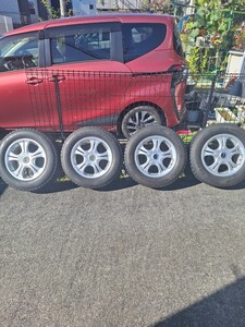 215/65R1616×7J+42 5Hマルチ アルファード等 スタッドレス ホイール付き4本SET　グッドイヤー　アイスナビ6 18年製