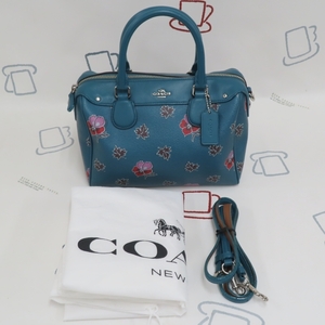 ☆COACH/コーチ 2wayバッグ F11918 花柄 ハンドバッグ ショルダーベルト付♪