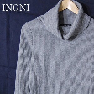 イング INGNI■タートルネック　長袖カットソー■M■グレー ※IW4412134