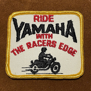 70s YAMAHA ヴィンテージ ワッペン 当時物本物 ヤマハモトクロス 国産旧車 ビンテージ 刺繍パッチ デッドストック RIDE YAMAHA(角丸レア)