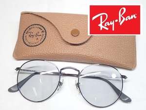 9142[A]ケース付き♪【Ray-Ban◆レイバン】サングラス/ROUND METAL ラウンドメタル/調光レンズ/EVOLVE エヴォルヴ/RB3447 004/T3 50□21