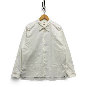 VISVIM ビズビム 品番 0121105011004 TRAVAIL SHIRT L/S CRASH ダメージ加工 シャツ 長袖 ホワイト サイズ2 正規品 / 31741