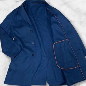 【定価150万円】 Loro Piana カシミヤ100% チェスターコート Lサイズ メンズ ネイビー ロロピアーナ 最高級ベビーカシミヤ レザータグ