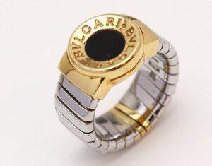 おたからや◆ブルガリ BVLGARI リング 指輪 オニキス 750 トゥボガス アクセサリー《約14.7g》【P-B06138-2】