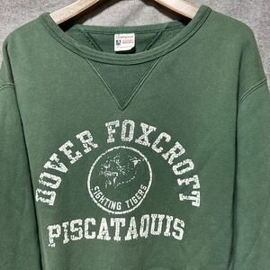 チャンピオン　カレッジスウェット 古着 XL グリーン　の