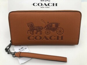 コーチ COACH 長財布 財布 ロング ジップ ストラップ付き ラウンドファスナー 新品 未使用 贈り物d152C C3548