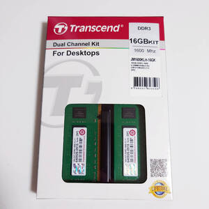 ★☆Transcend DDR3-1600 16GB (8GB*2) 動作確認済 JM1600KLH-16GK☆★