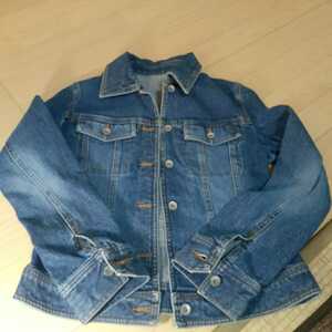 denim ジャケット Gジャン Jun lenvers サイズS vintage 美品 ライダース レディース モデル着 blue 代官山 rigi hrm