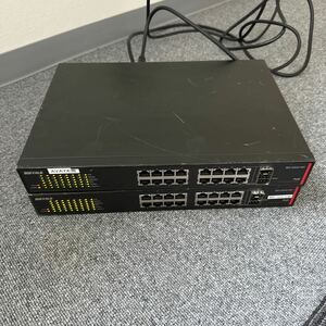 BUFFALO BS-GS2016P Gigabit Switch バッファロー スイッチングハブ 通電ジャンク品2点まとめて