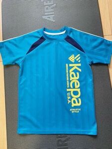 美品！Kaepa ケイパ ロゴプリント ドライ半袖Ｔシャツ　キッズ150サイズ 水色　ジュニア　サッカー 男の子 Tシャツ