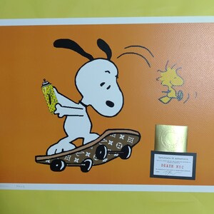 DEATH NYC 世界限定100枚 アートポスター　SNOOPY　スヌーピー　スケボー　スケートボード　LOUISVUITTON　ルイヴィトン　ウッドストック